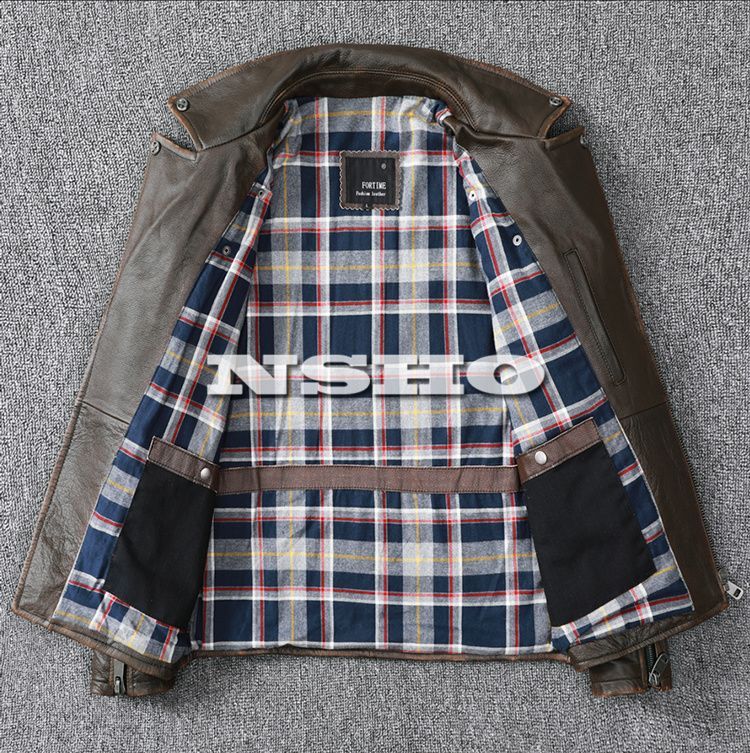 上質革ジャン メンズ カウハイド 牛革 ヴィンテージ加工 30年代