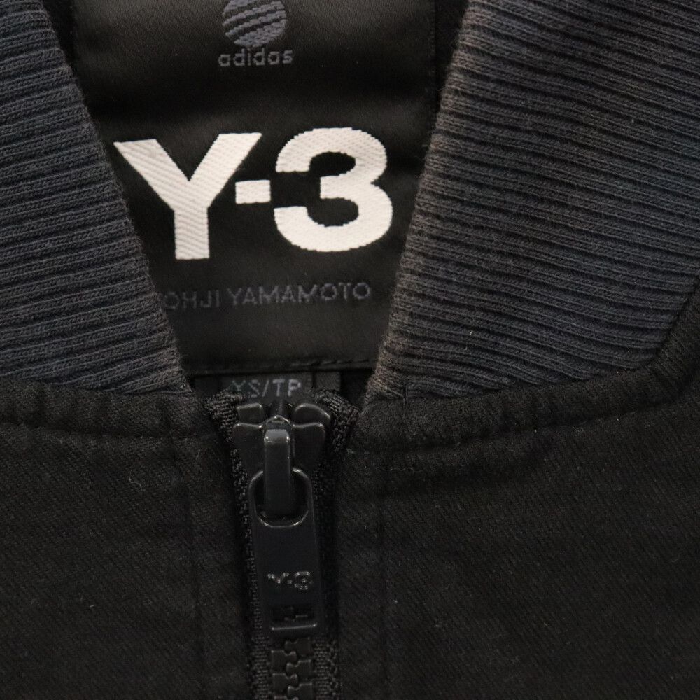 Y-3 (ワイスリー) Shadow MA-1 Bomber テープデザイン シャドウ ジップアップ ミリタリージャケット ブラック S89445