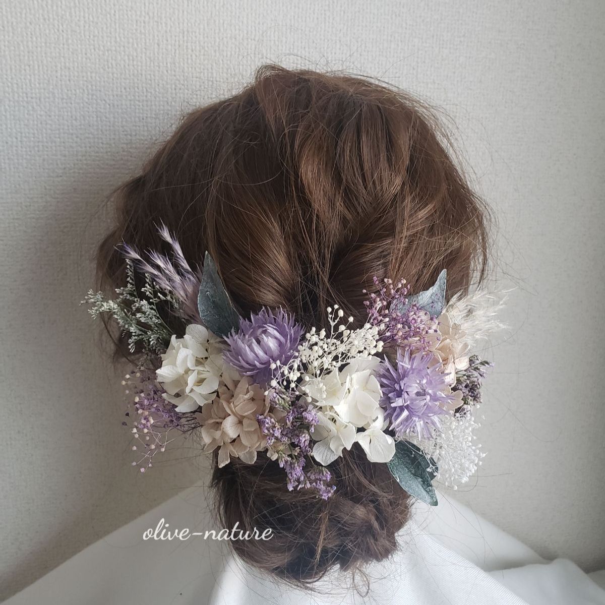ヘッドドレス～ボタニカルブルーパープルstyle～ 髪飾り たわい