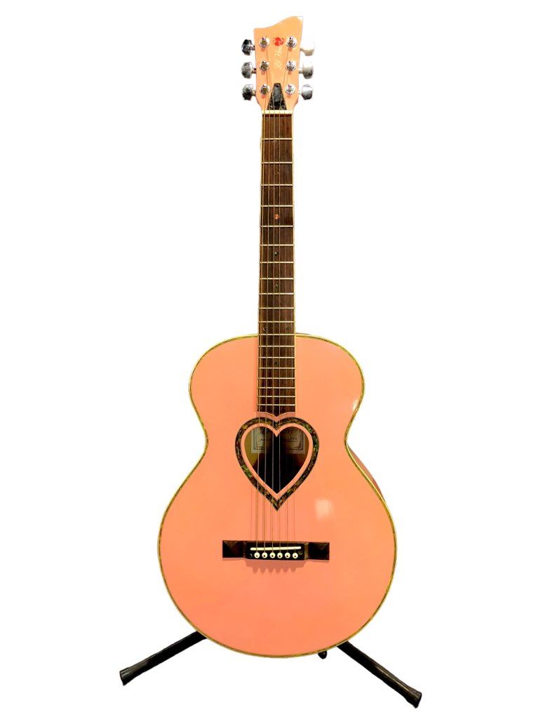 JJ Heart アコースティックギター ピンク（良品】JJ Heart JJC