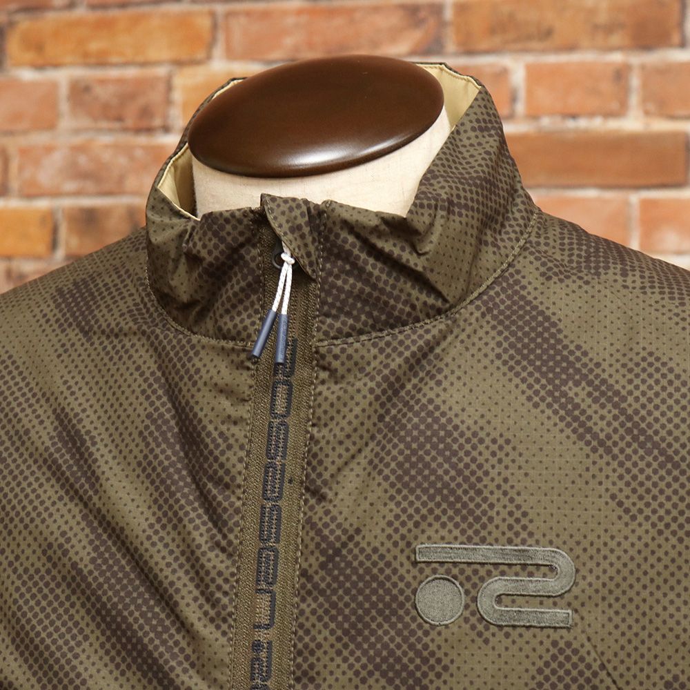 精妙な 秋冬 Rosasen Lサイズ 中綿ブルゾン 044-59111 蓄熱 撥水 ストレッチ ドット迷彩 プリント 異素材切替 ゴルフ メンズ 紳士 ロサーセン カーキ mc177 人気の