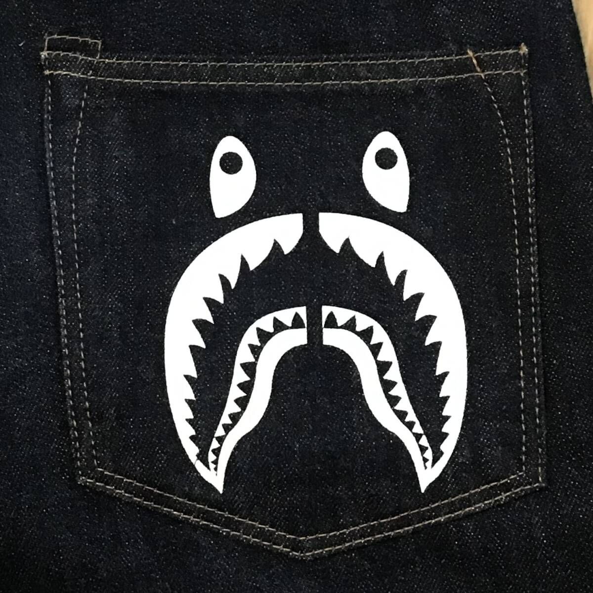 シャーク デニム パンツ Lサイズ a bathing ape BAPE shark denim 