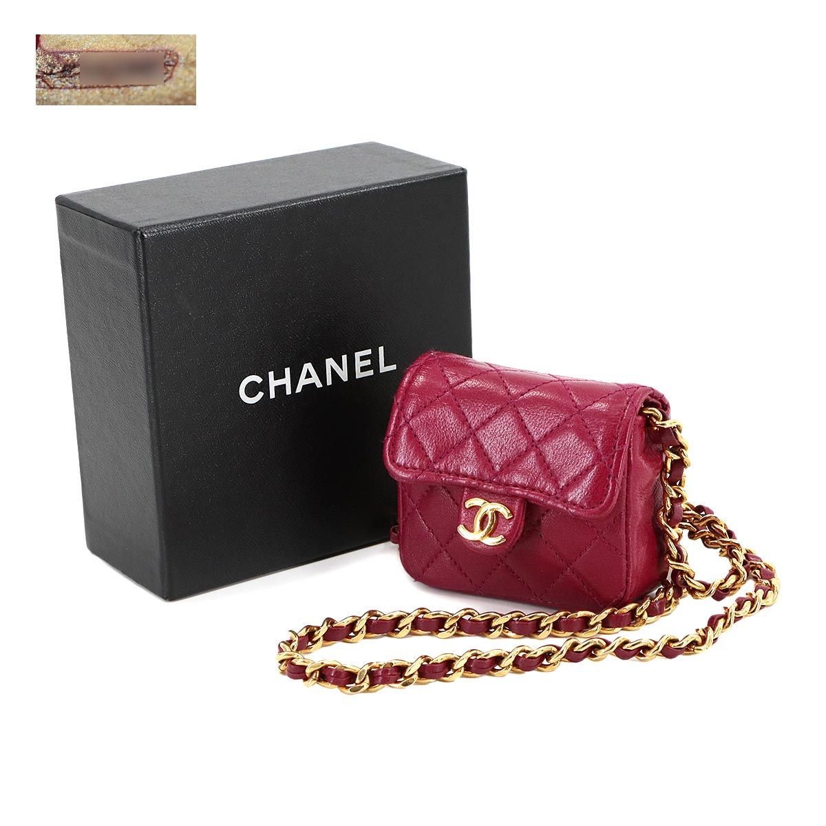 美品 シャネル CHANEL ミニミニ マトラッセ チェーン ショルダー