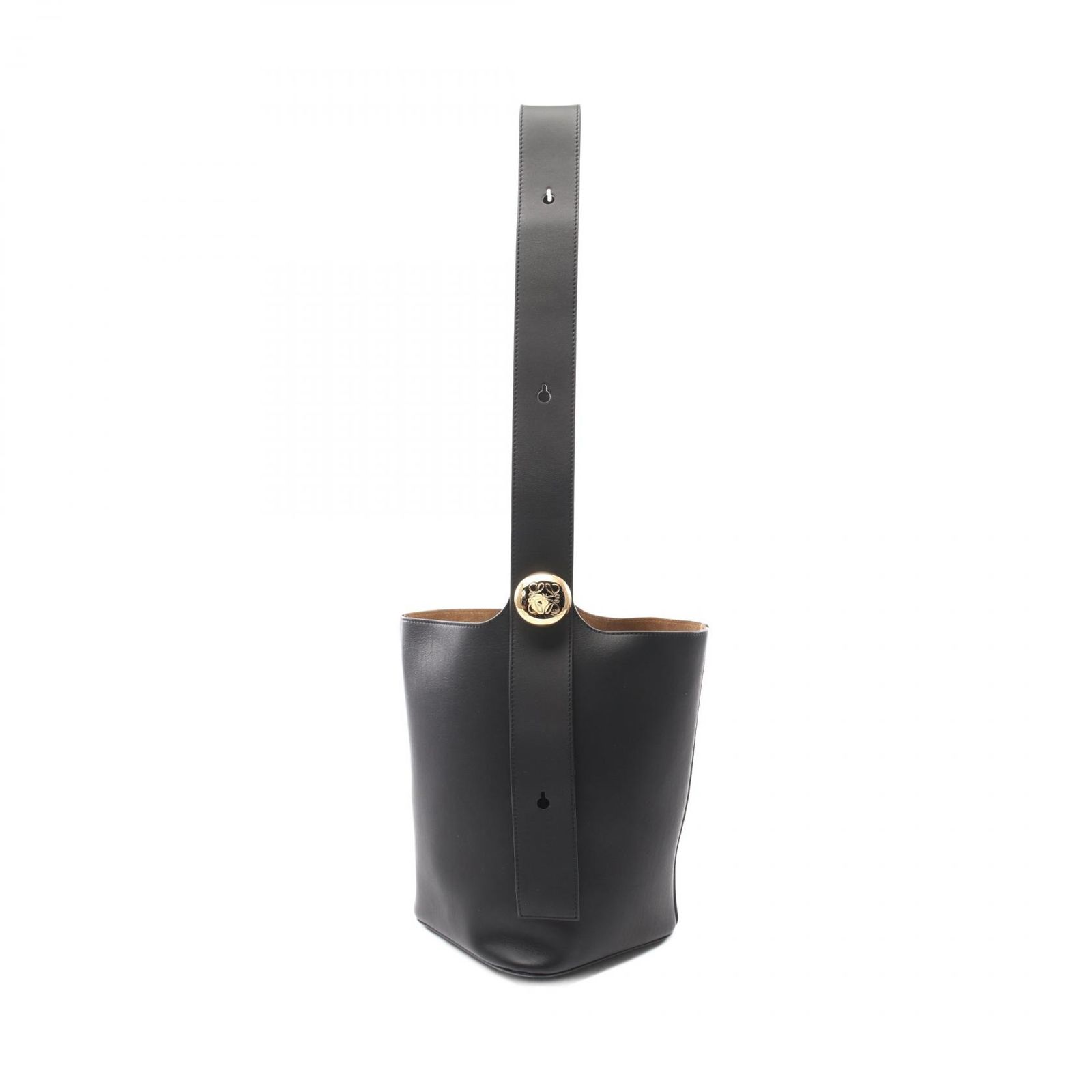 ロエベ LOEWE ショルダーバッグ PEBBLE ペブル バケットバッグ ミディアム AANBBBWX011100 ブラック レザー ショルダーバッグ レディース