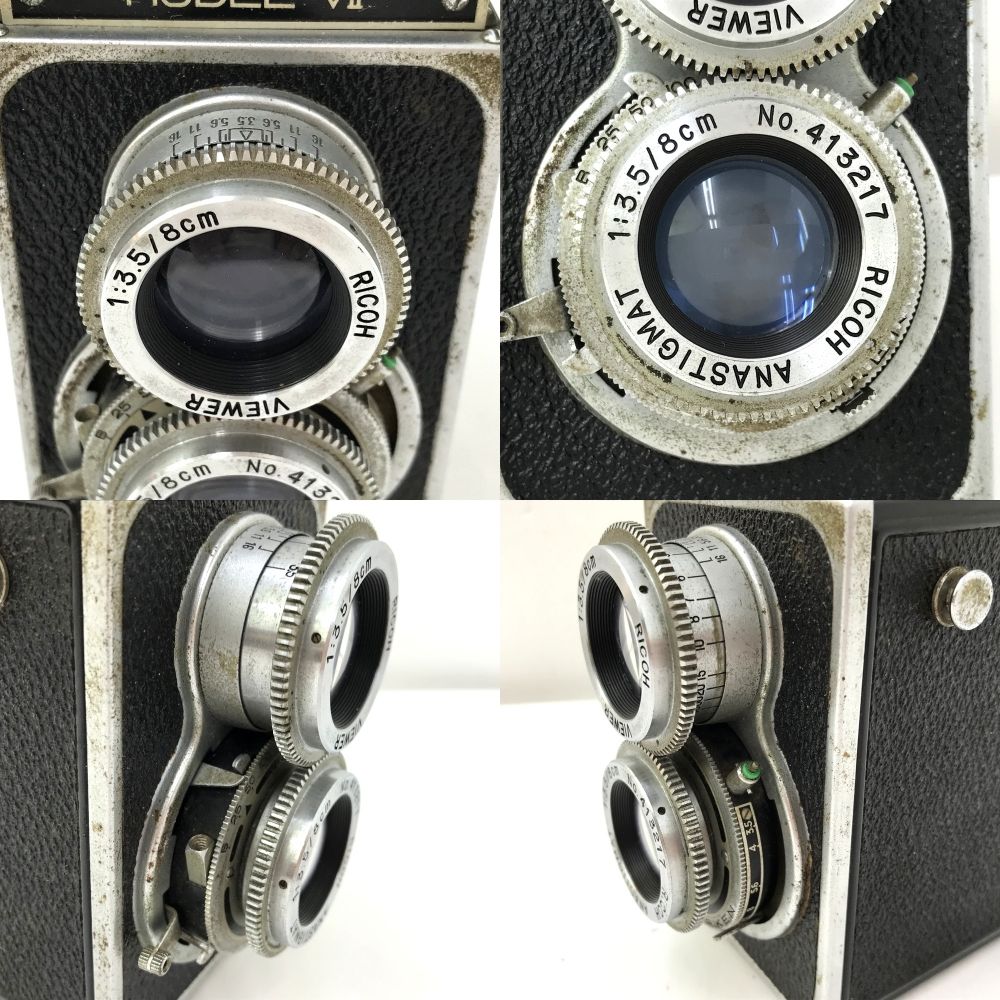 RICOHFLEX リコーフレックス  VII 二眼レフカメラ 1:3.5 8cm 1:3.5 8cm ※スレキズ・ハガレ・サビ・汚れ有