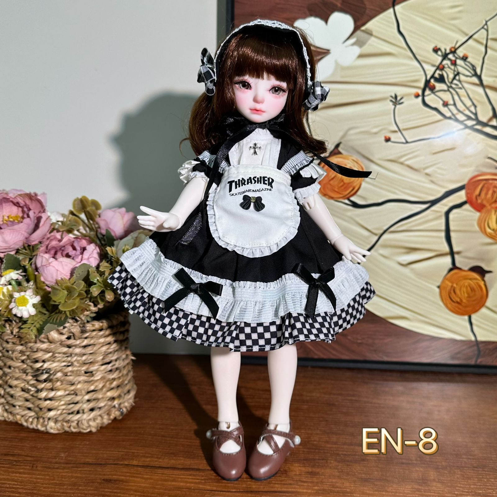 限定特価6分BJDドール洋服 30cmドール用 鬼ママ風 ロリータワンピース