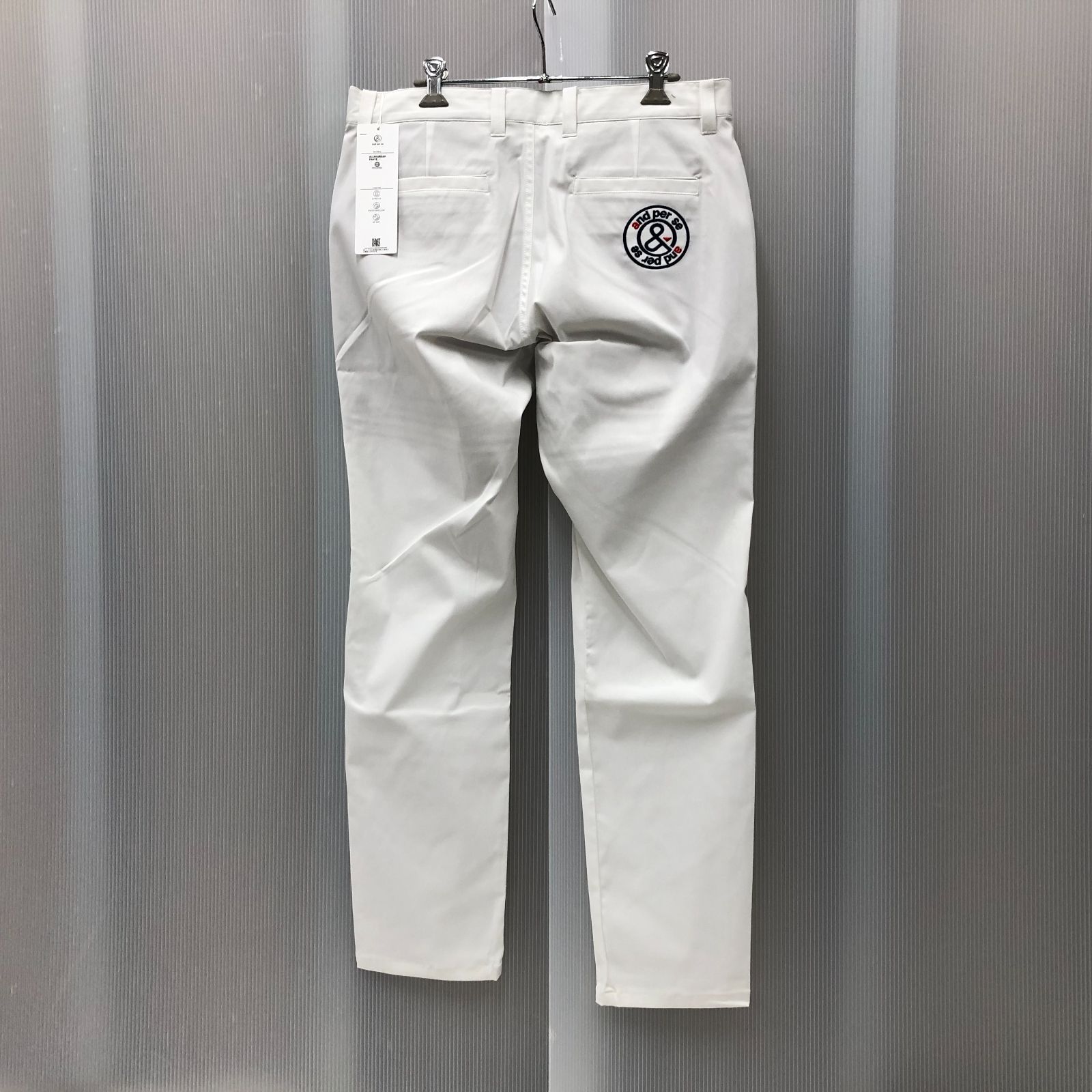 アンパスィ ゴルフウェア ストレッチ パンツ ホワイト 白 サイズL