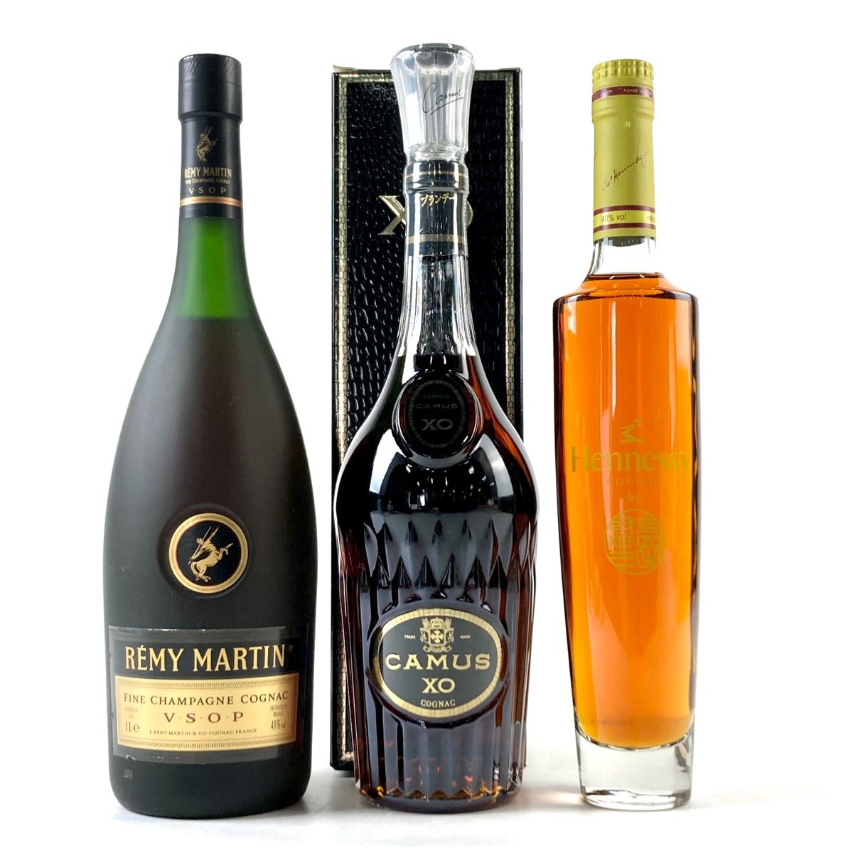 低価格で大人気の 3本 REMY コニャック（レミーマルタンの Hennessy CAMUS MARTIN ブランデー