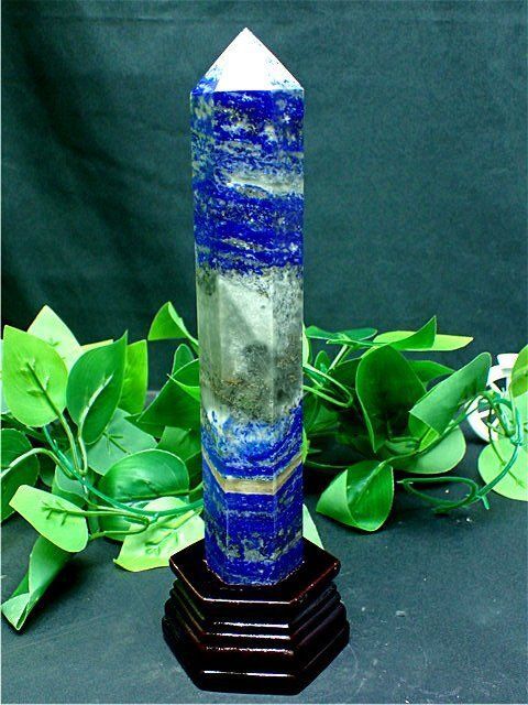 約：230mm◇AAA級天然ラピスラズリ 六角柱B84O2/137O06A - メルカリ
