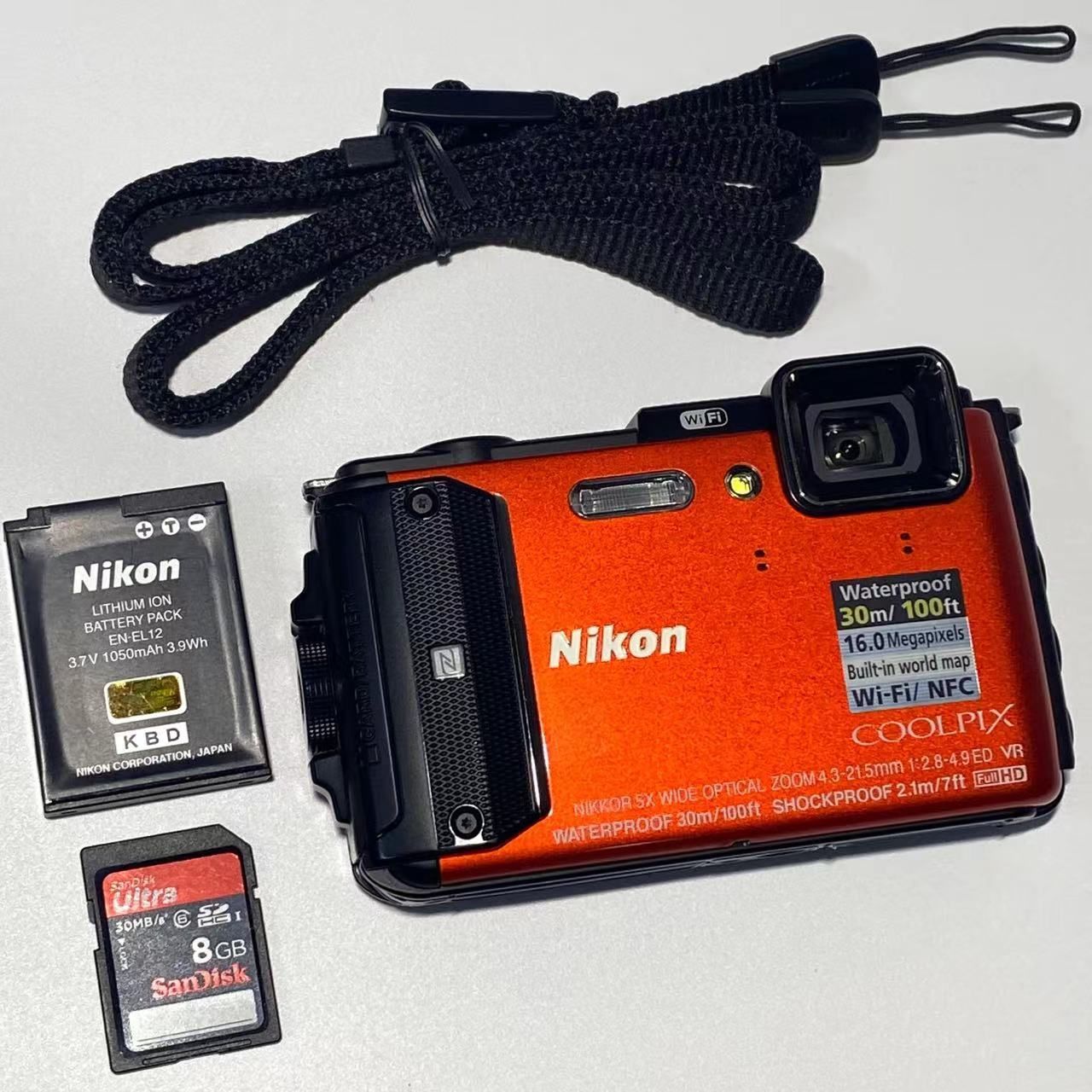 【中古美品】Nikon COOLPIX AllWeather COOLPIX AW130 ORANGE