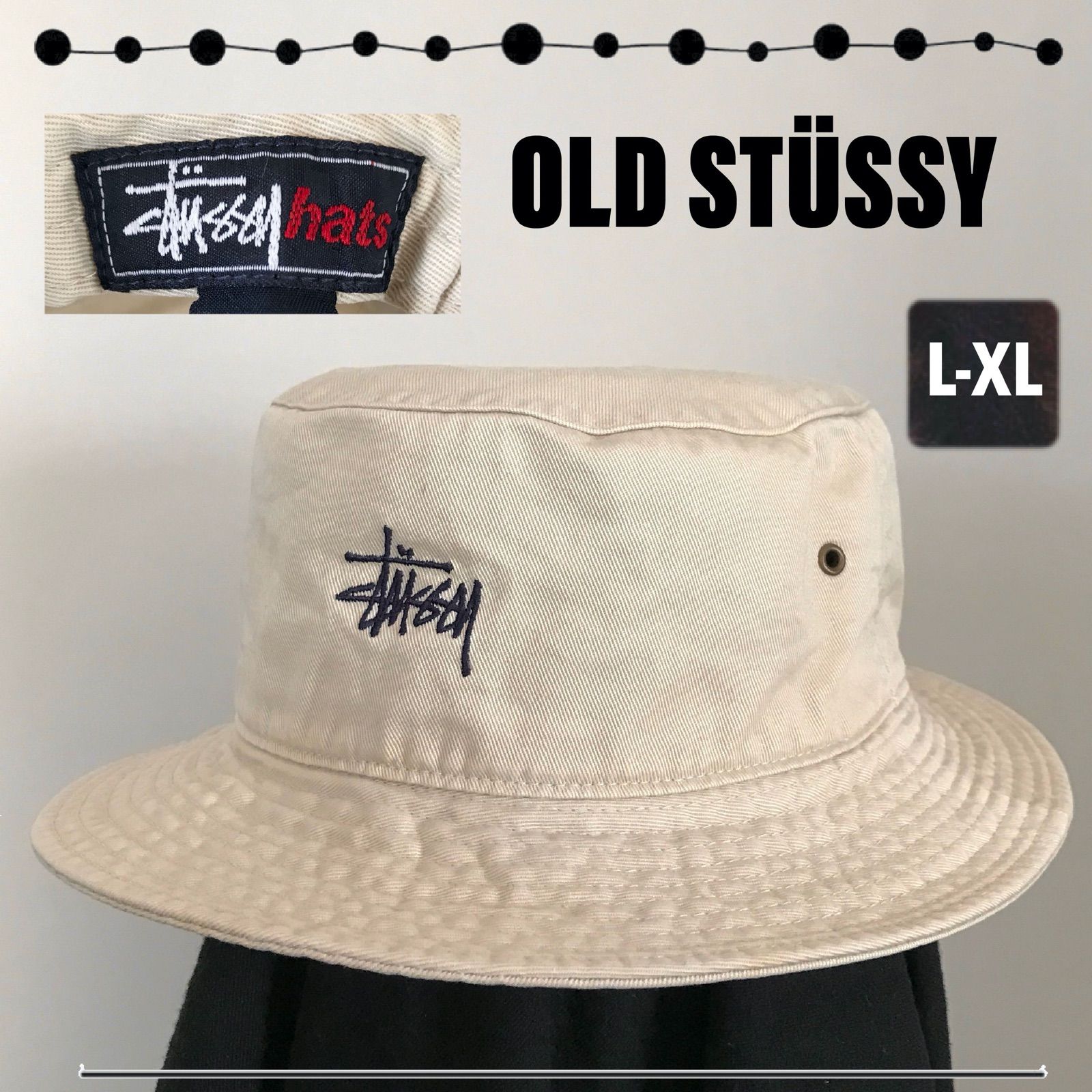 90s OLD STUSSY ステューシー☆バケットハット バケハ☆ショーン