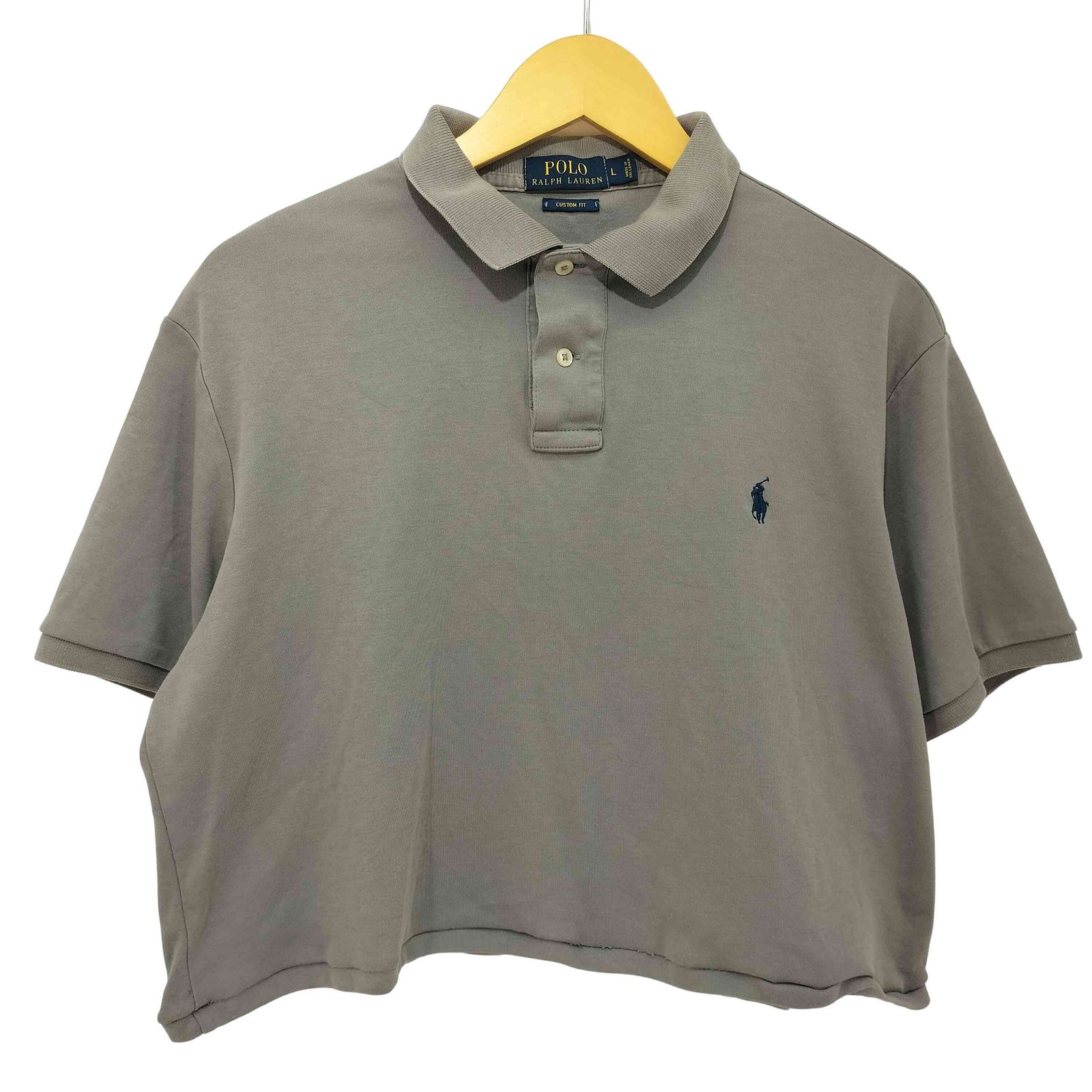 新品 POLO RALPH LAUREN ポロシャツ S チャコールグレー ポロラルフローレン POLO RALPH LAUREN CUSTOM FIT ボックス