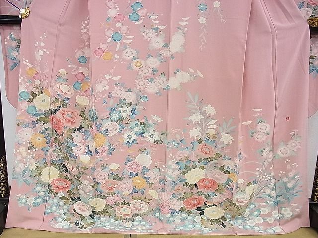 平和屋本店□極上 振袖 友禅 作家物 吉祥花文 逸品 DZAA1296kh4 - メルカリ