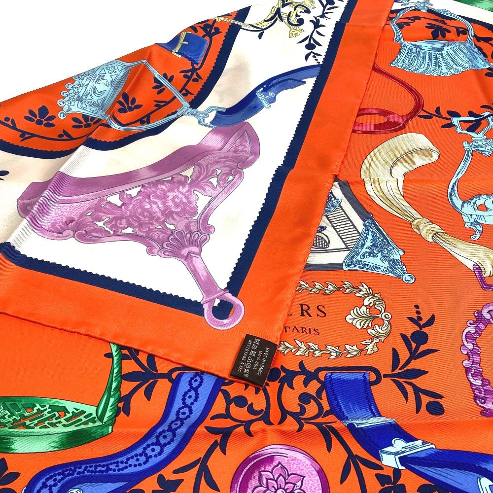 HERMES カレ鎧 Etriers Remix 40cm・箱タグ付き HERMES エルメス スカーフ カレ40 鎧 Etriers Remix シルク