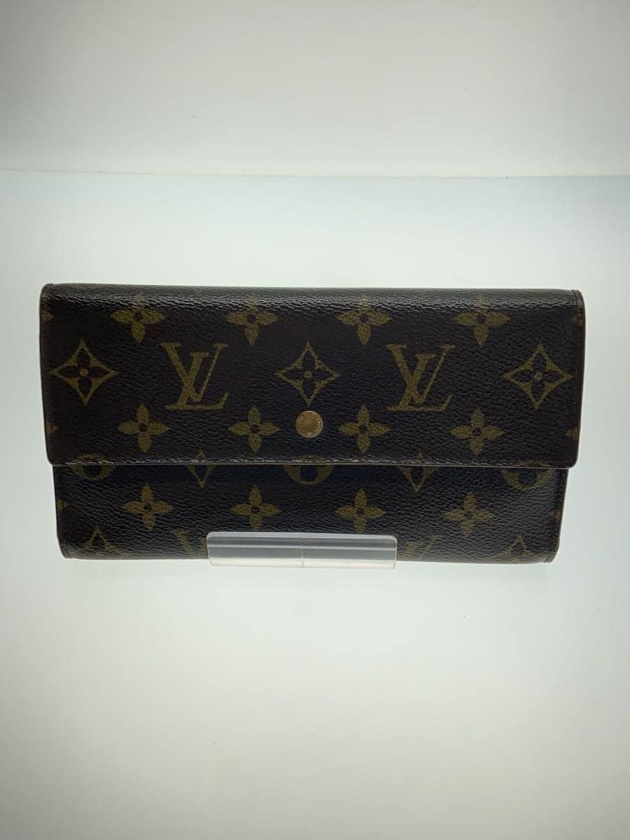 LOUIS VUITTON ポルト・トレゾール・インターナショナル_モノグラム・キャンバス_BRW PVC ブラウン モノグラム レディー - メルカリ