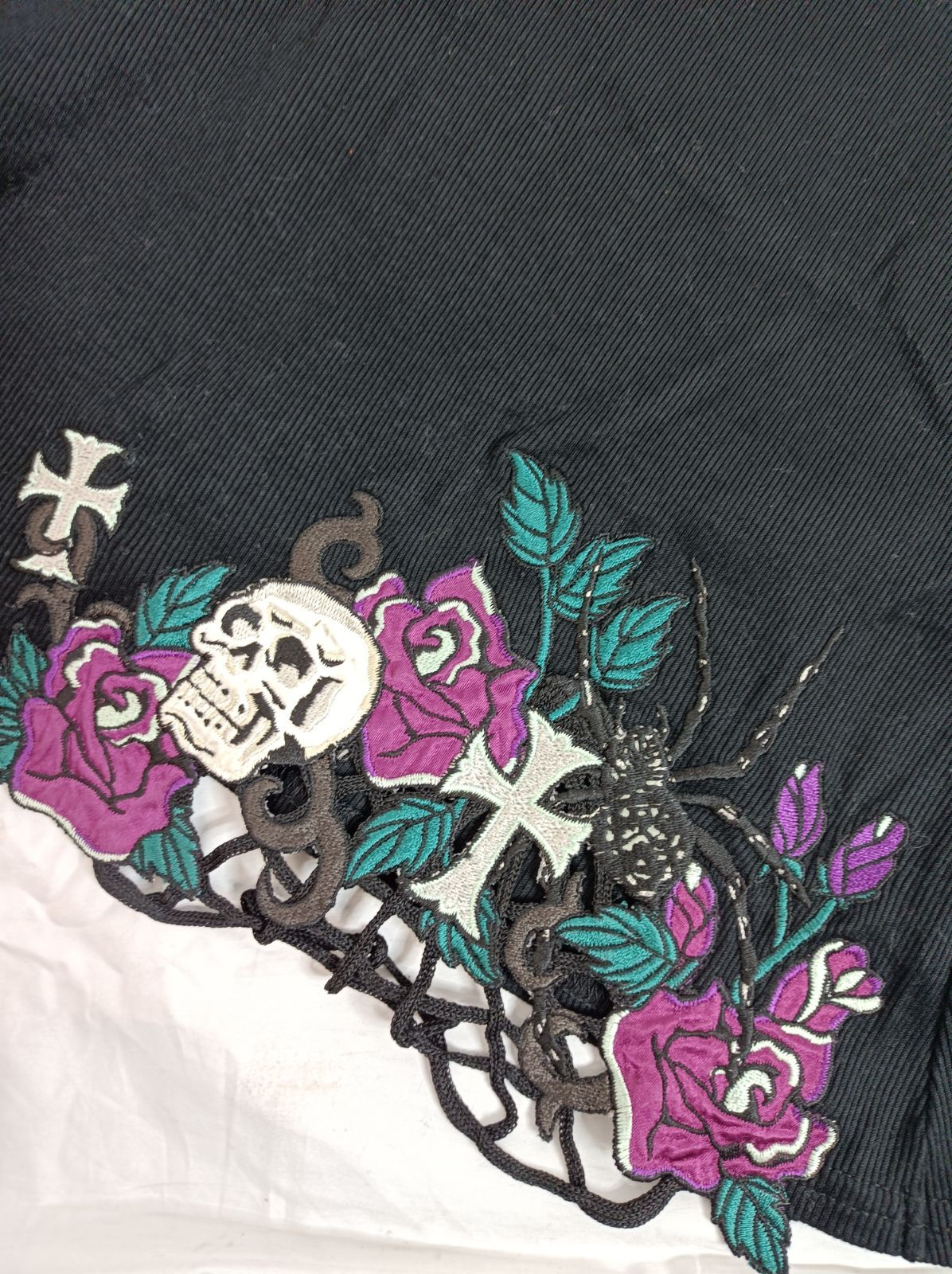 02】☆美品☆HYSTERIC GLAMOUR キャミソール ワンピース 蜘蛛 髑髏  