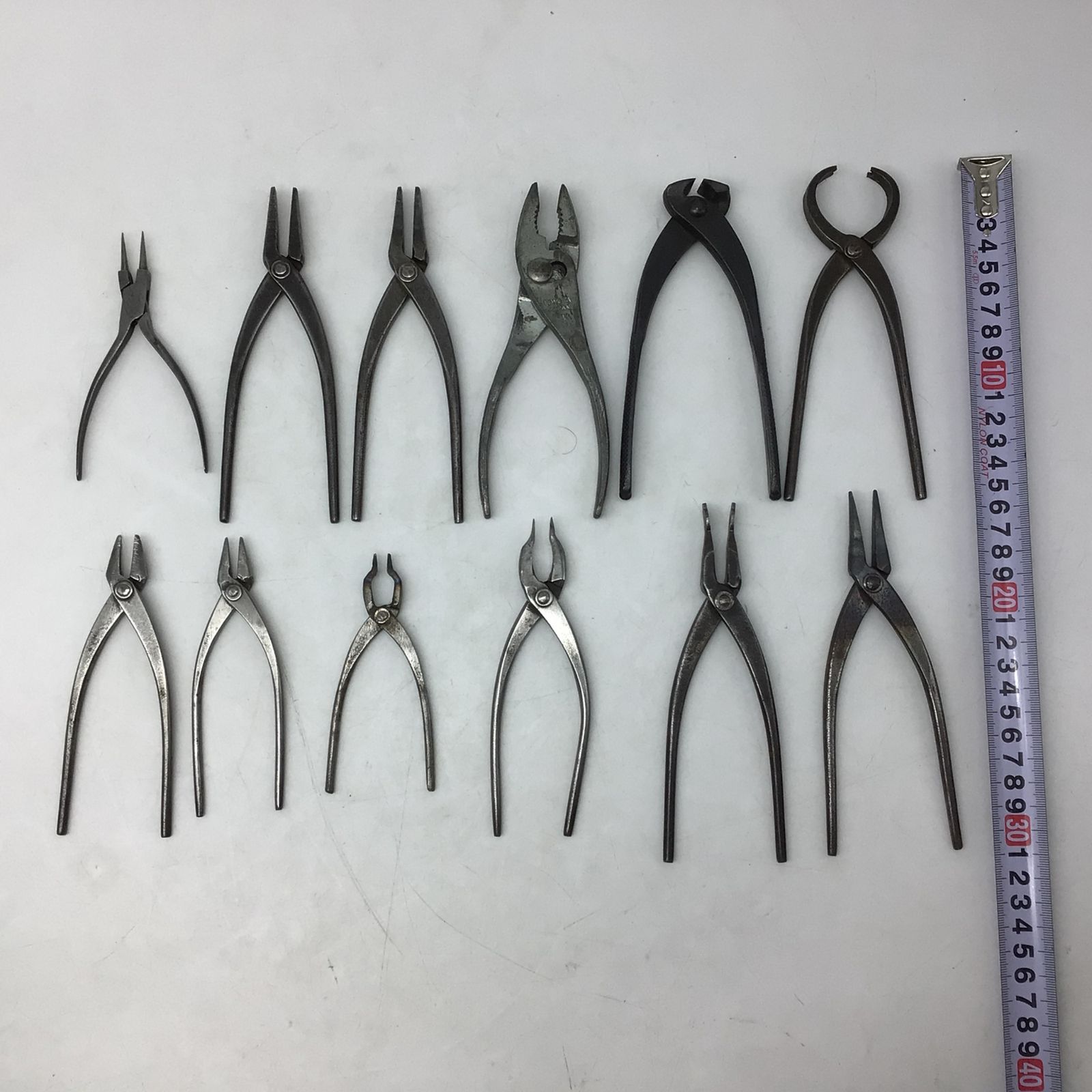 8383 【工具まとめ】12個セット ヤットコ やっとこ鋏 喰切 ペンチ 職人