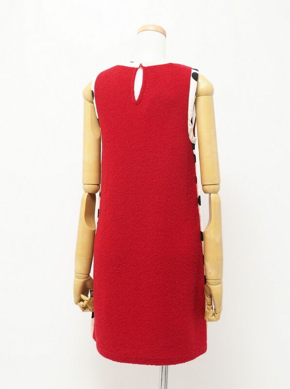 MOSCHINO イタリア製シルク100% ノースリーブワンピースドレス