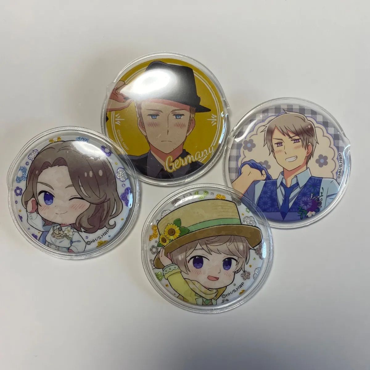 ヘタリア 缶バッジ 4個セット ドイツ プロイセン フランス