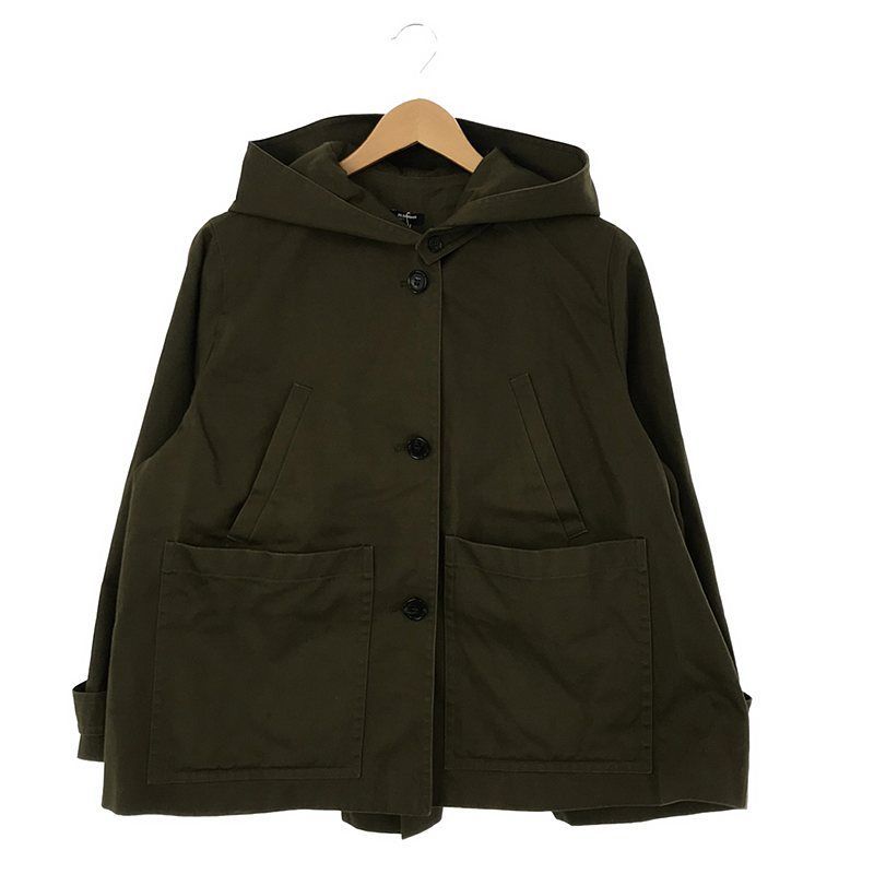JIL SANDER NAVY / ジルサンダーネイビー | 2018AW | フーデッド ショートコート | 40 | レディース