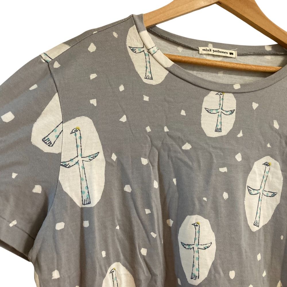 美品 mina perhonen ミナペルホネン cross bird 半袖 カットソー