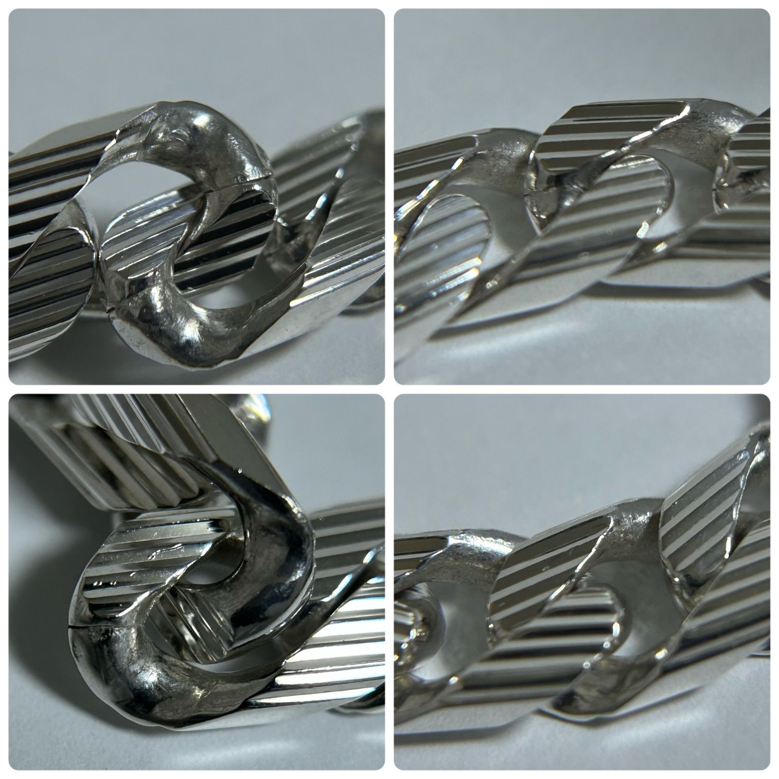 Shun様 グッチ ブレスレット 喜平 ストライプ 重厚 SV925 GUCCI #18