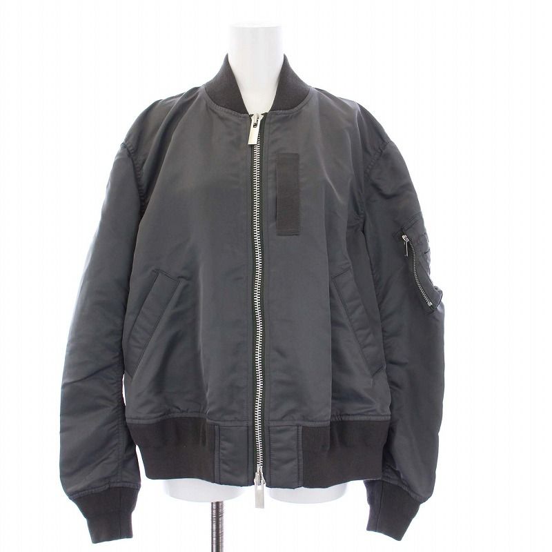 サカイ sacai 22AW MA-1 BLOUSON ボンバージャケット ミリタリージャケット ジップアップ 2 M グレー SCW-065 /KH  - メルカリ