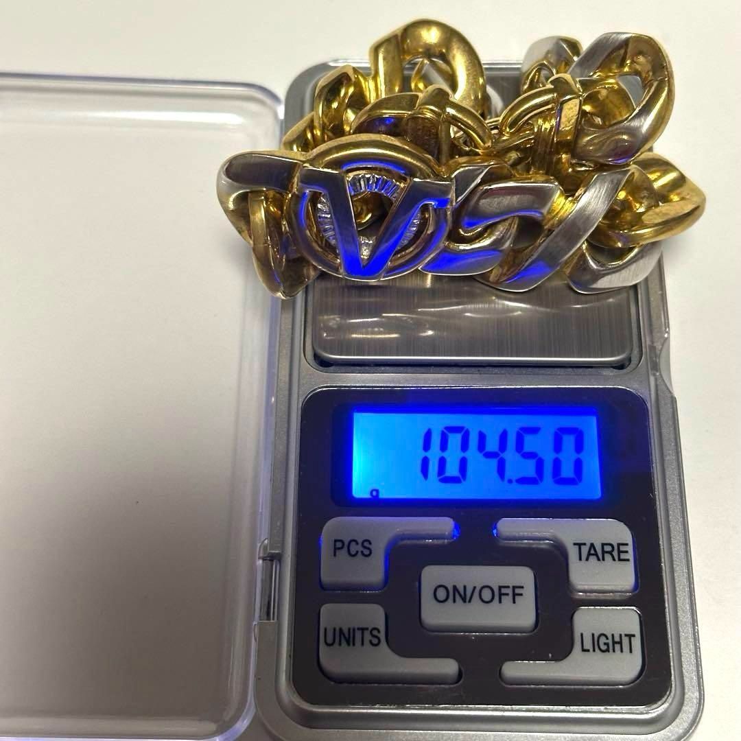 ヴェルサーチェ ヴェルサーチ VERSACE ブレスレット Vロゴ GP シルバー ゴールド WWW_SHINETEETH_COM