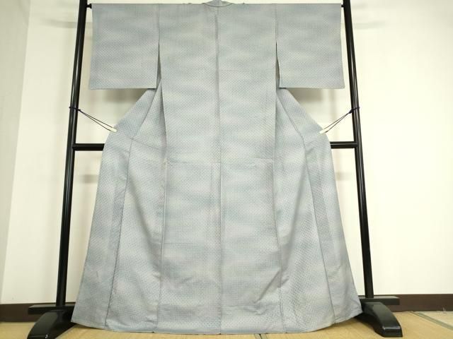 平和屋着物▽上質な小紋 単衣 作家物 霞文 暈し染め 高島屋扱い 正絹