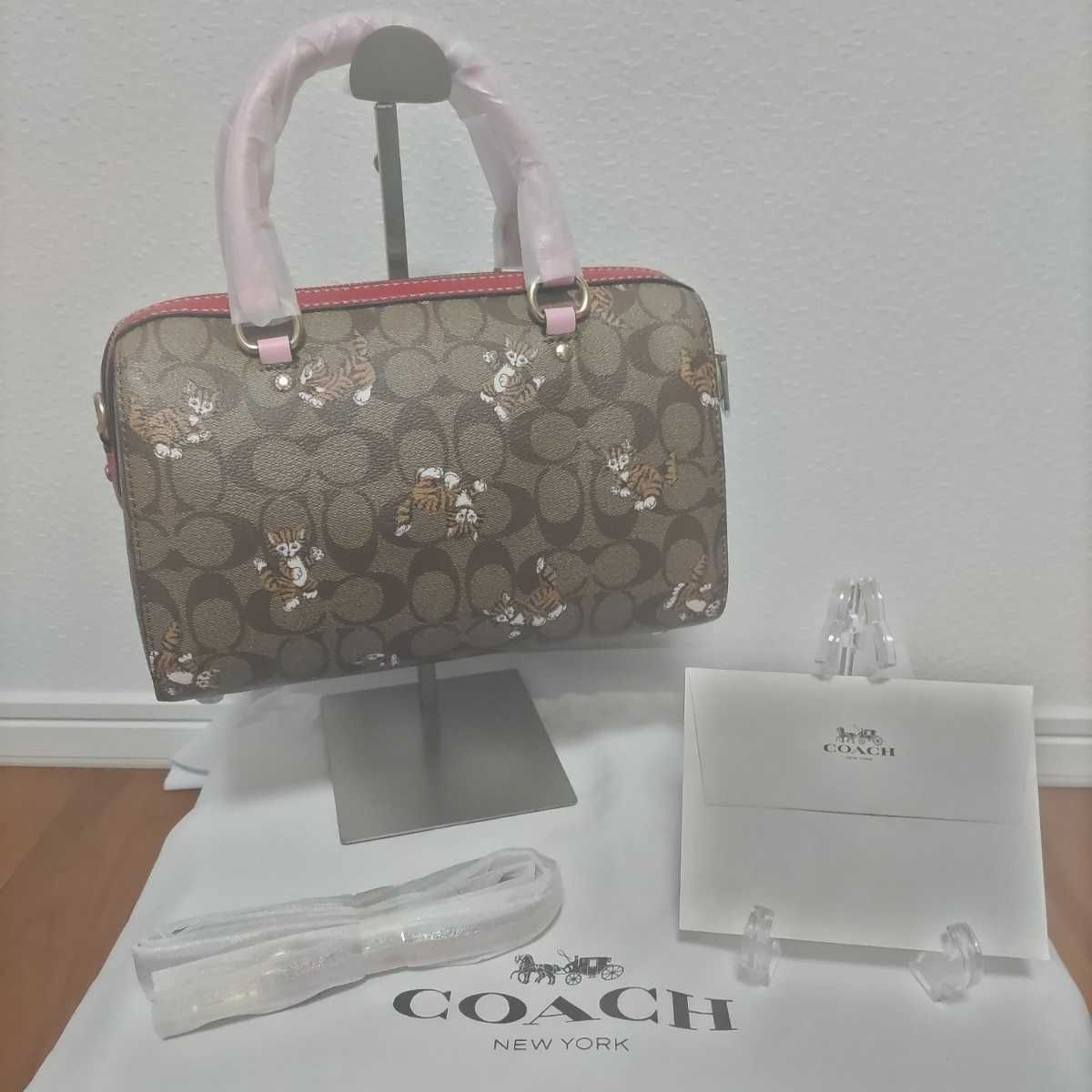 COACH コーチ CC425 ボストンバッグ ローアンサッチェル キャット ネコ 