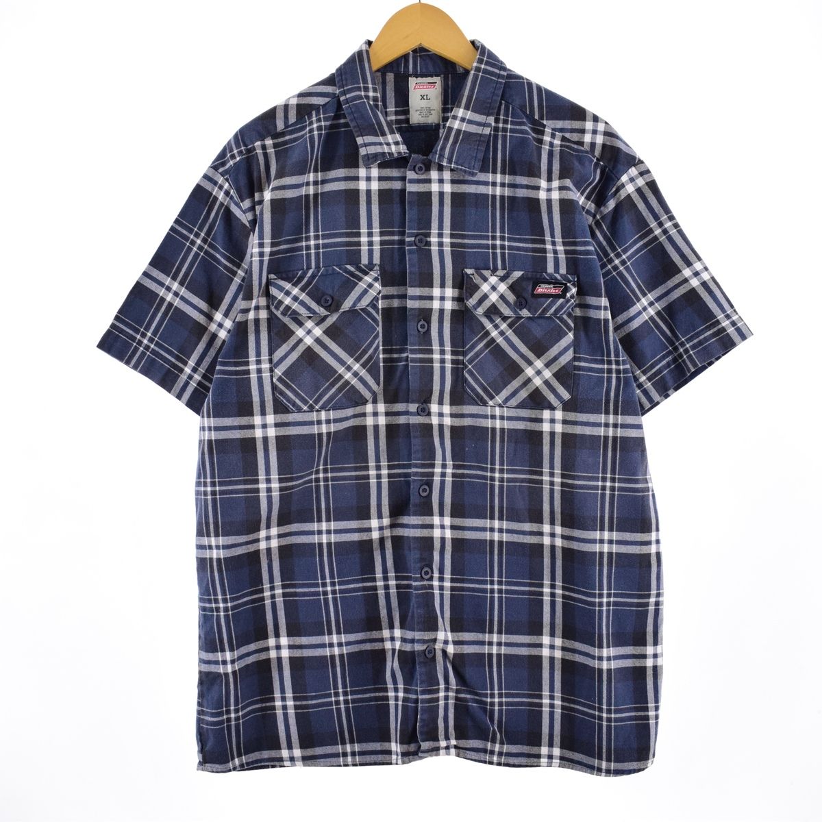 古着 ディッキーズ Dickies チェック柄 半袖 ワークシャツ メンズXL /eaa333657 【中古】/eaa333657