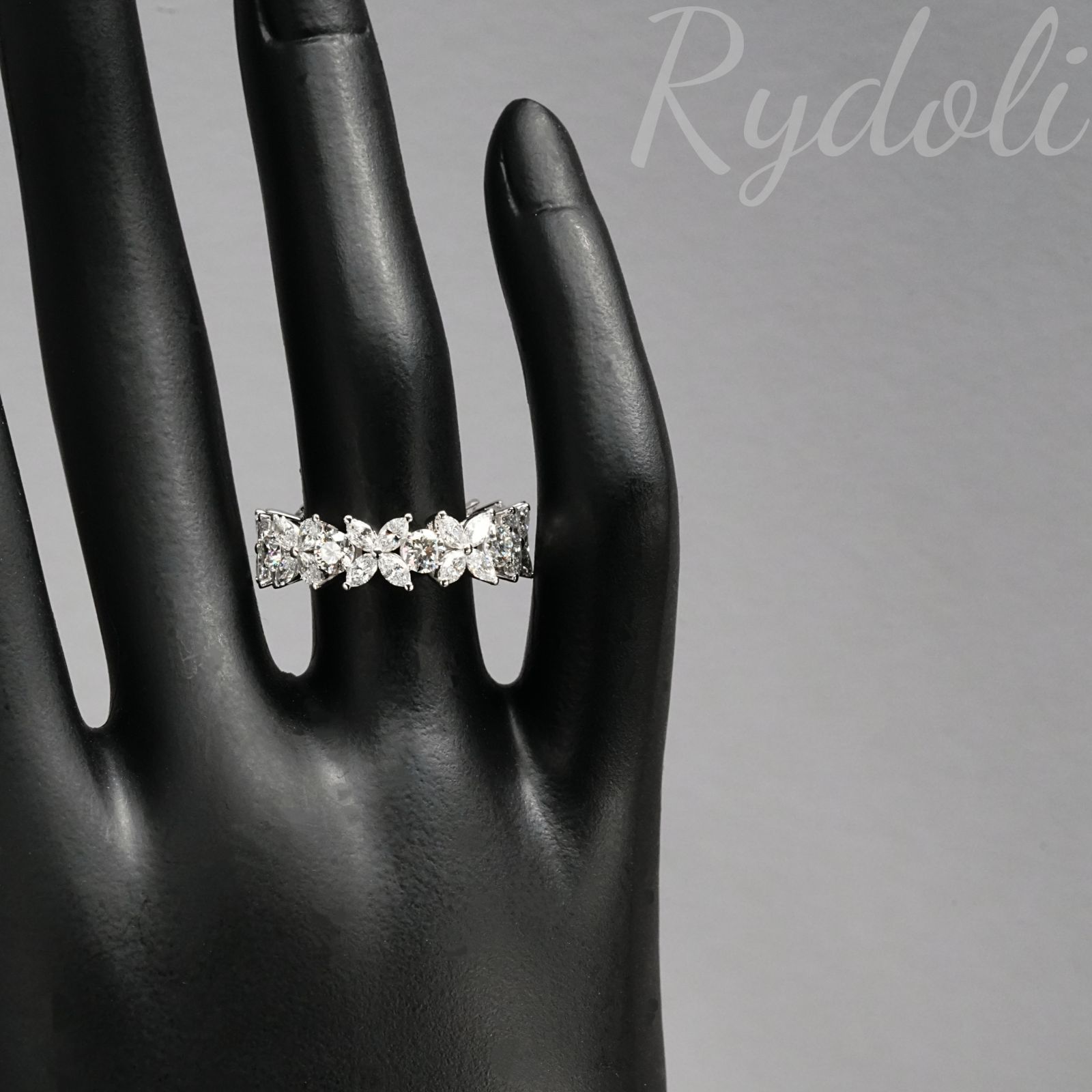 PT950 3.55ct オーダーメイド フルエタニティリング ラボグロウン  