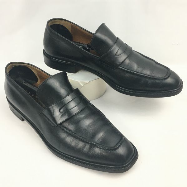 FRATELLI ROSSETTI/フラッテリロセッティ　ローファー/モカシン〈黒/BLACK/ブラック〉size40　25.0前後/メンズ/loafer shoes〕/men's 菅NO.WZF-152 FRATELLI ROSSETTI/フラッテリロセッティ コインローファー/モカシン