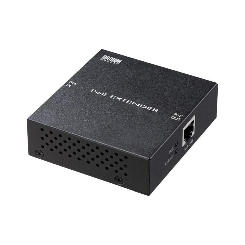 サンワサプライ PoEエクステンダー マグネット付き 最大100m延長 AUTO-MDIX機能搭載 ギガビット LAN-EXPOE2