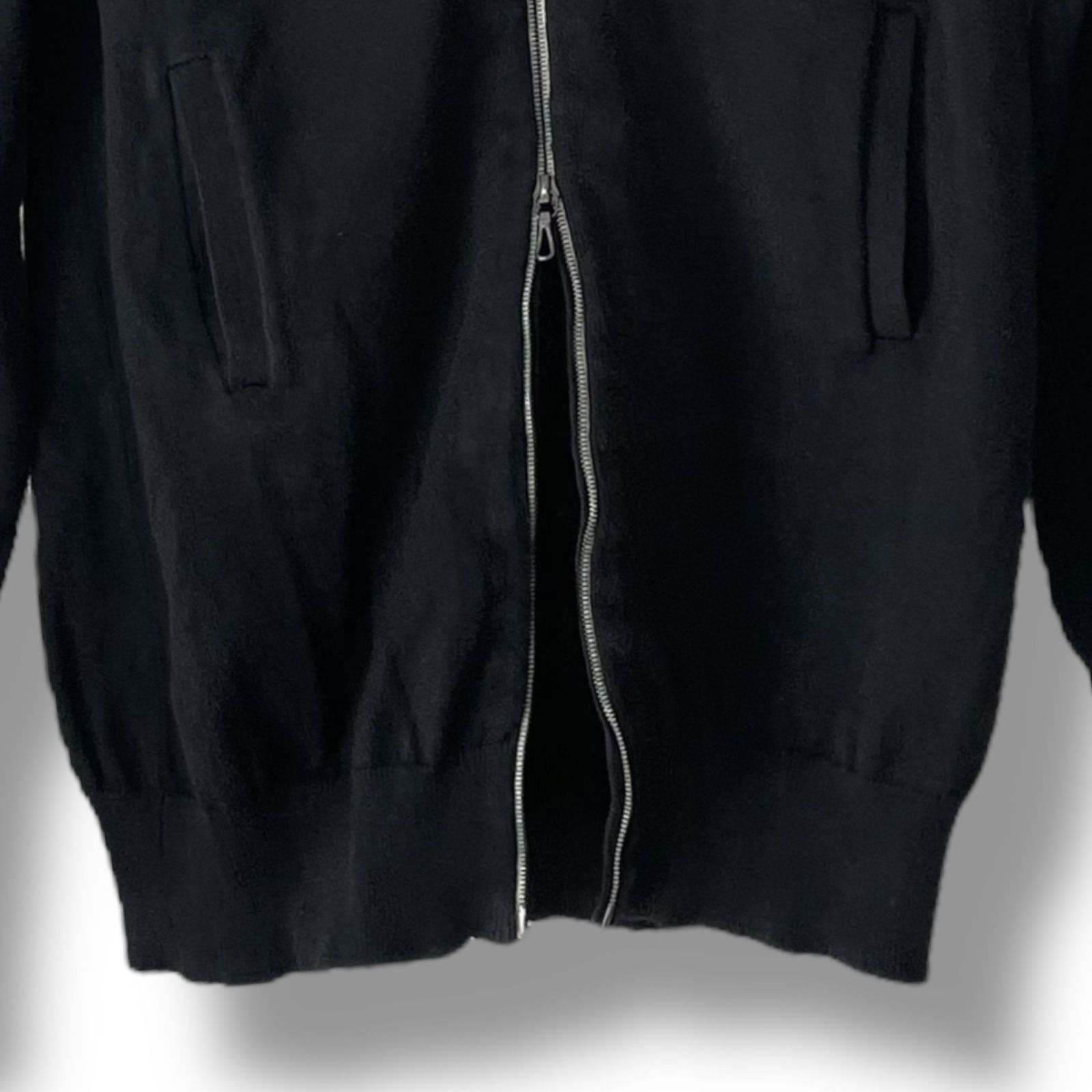 JOHN SMEDLEY ジョンスメドレー レディース フロントジップ ジャケット ハイネック コットン 英国製 黒 ブラック 458OC SIROKUMA-CORPORATION_COM