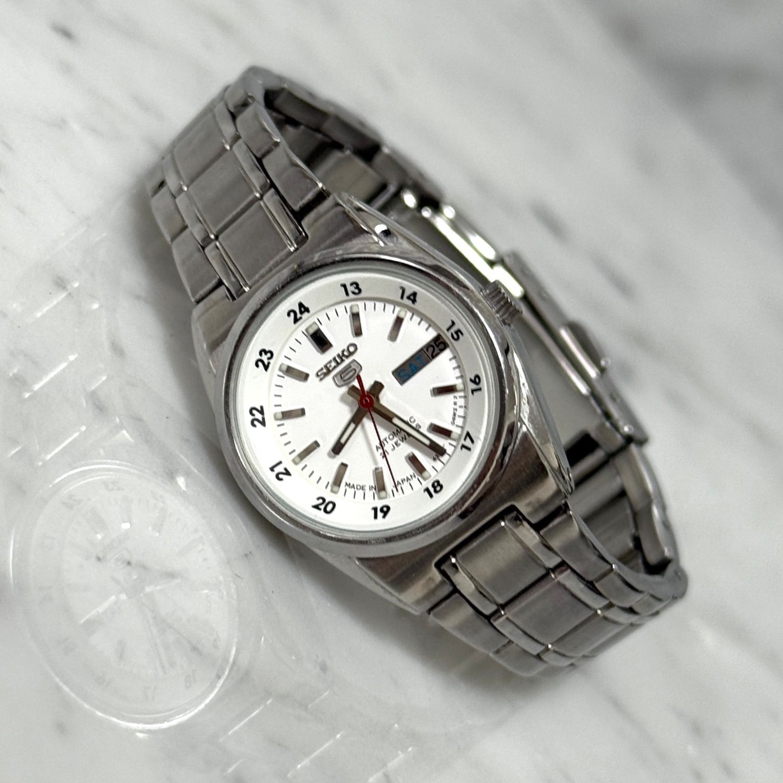 稼動品 MADE iN JAPAN SEIKO セイコー5 自動巻き時計 レディース 日本 