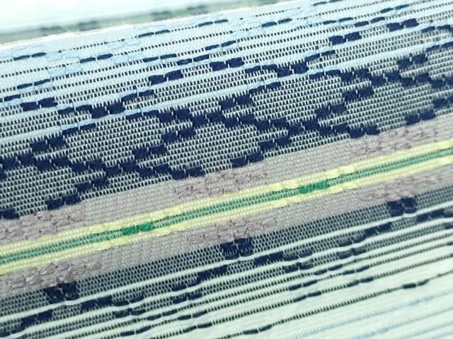 平和屋本店□極上 九寸開き名古屋帯 花織 紬地 間道 逸品 DZAA5317kh5