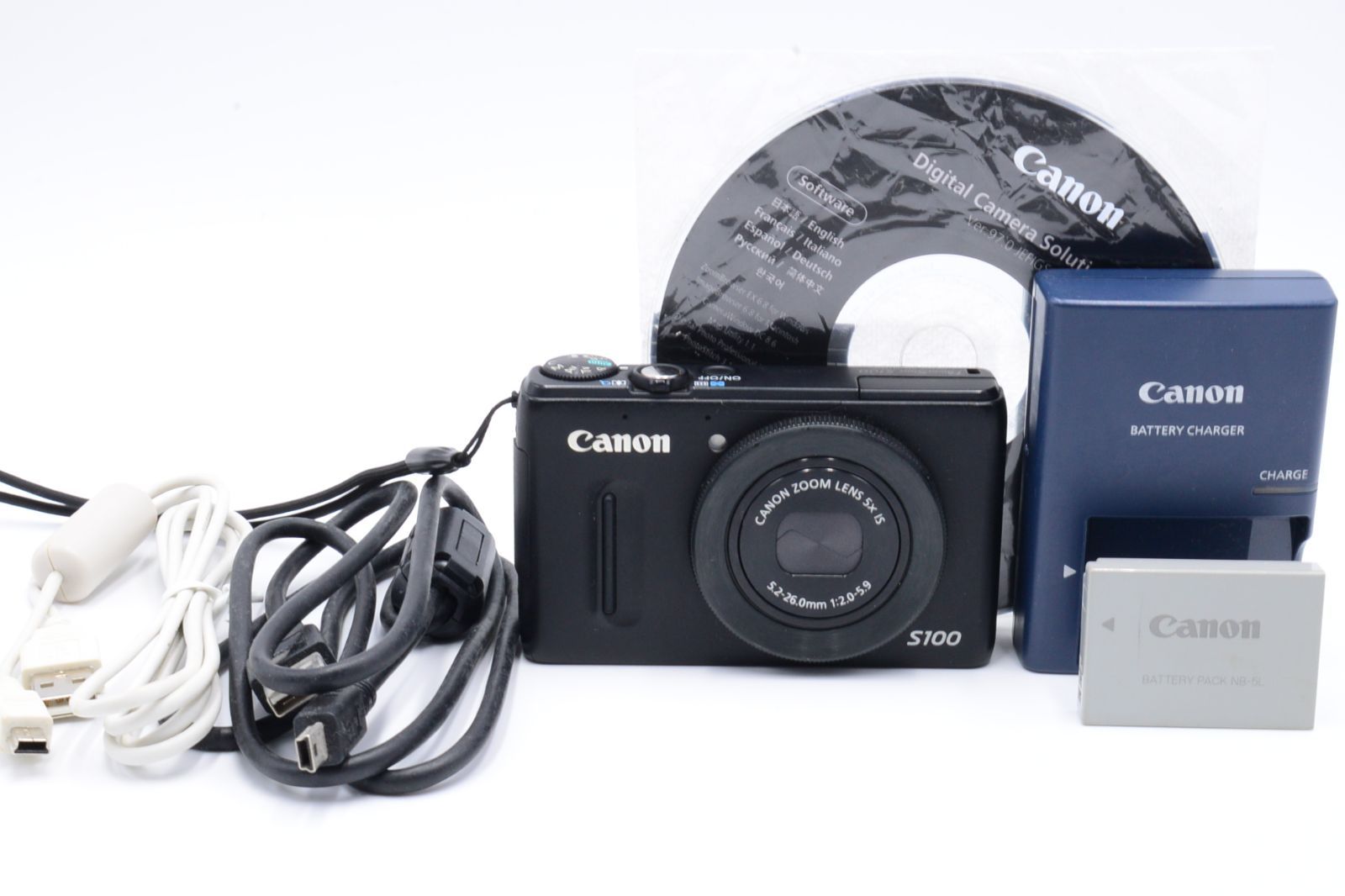 Canon デジタルカメラ PowerShot S100 ブラック PSS100(BK) 1210万画素 広角24mm 光学5倍ズーム 3.0