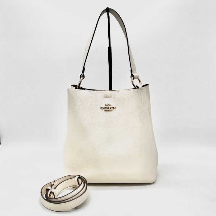 COACH コーチ ロゴ 2way レザー ハンド ショルダー バッグ eY09130N 
