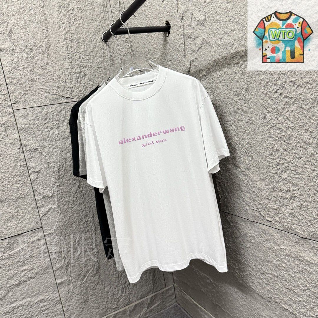 新品未使用】alexander wang Mサイズ ロゴ Tシャツ ホワイト 今日特価  