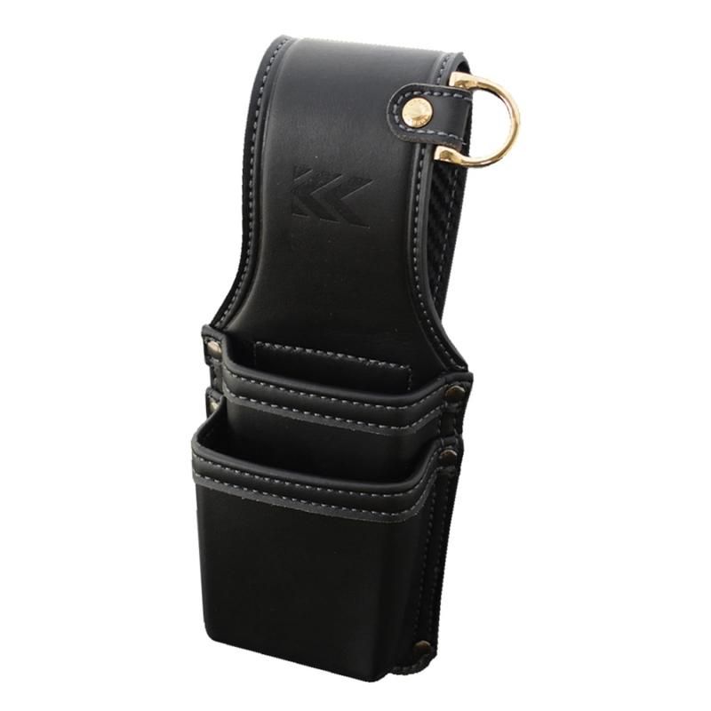 フジ矢 圧着2段ホルダー 黒金 LIGHT PU LEATHER SERIES AH-12BG