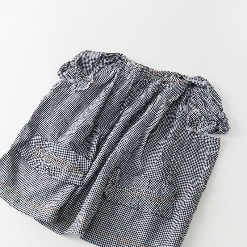 AD2020 tricot COMME des GARCONS トリココムデギャルソン ギンガムチェック変形プルオーバーブラック ブラウス【2400013452205】 AD2020 tricot COMME des GARCONS トリココムデギャルソン ギンガム