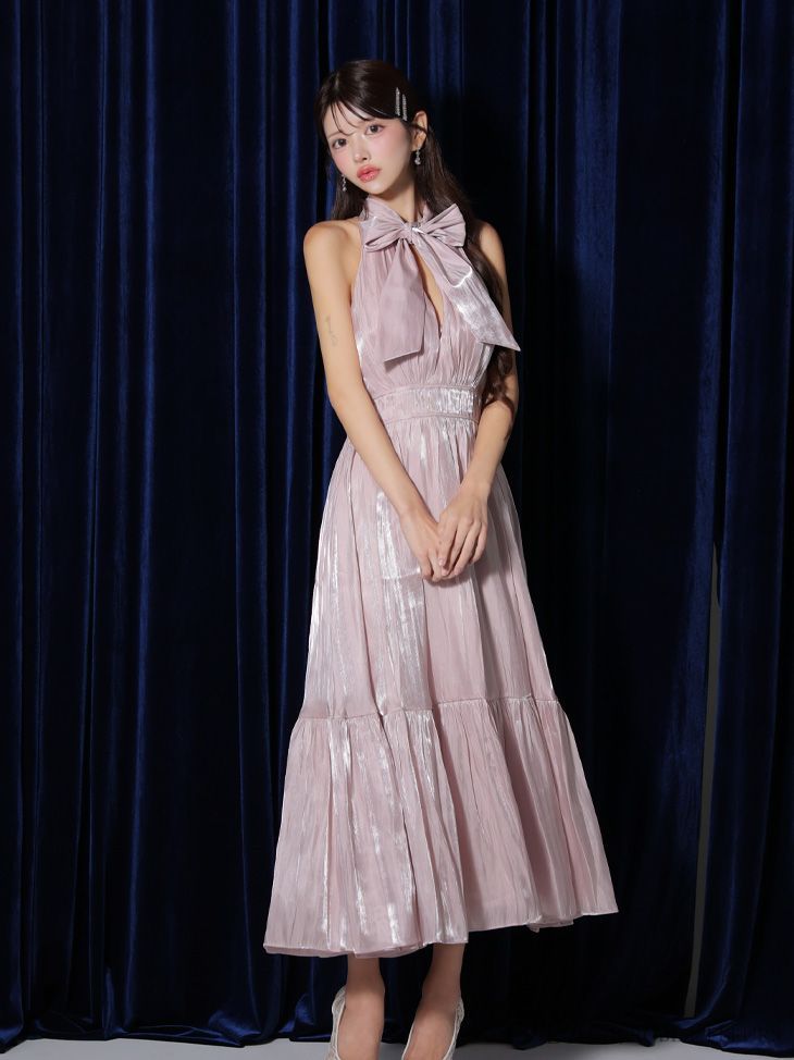 ROBEdeFLEURS シャーリングサテンウエストスリットフレアfm3377 購入