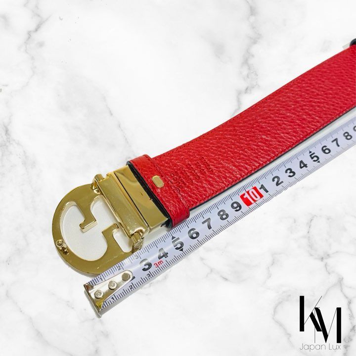 もっと値下げSALE！！！♡美品♡GUCCI リバーシブルレザーベルト 赤黒♡ リバーシブル レザー ベルト（インターロッキングG バックル