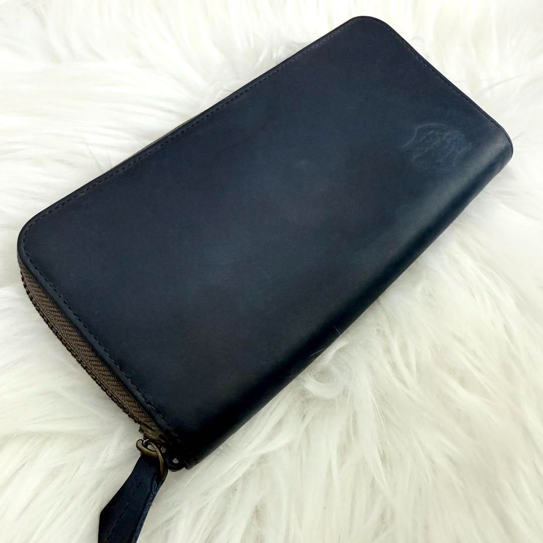 COCOMEISTER（ココマイスター）  アイテム：NAPOLEON CALF ナポレオンカーフレザー長財布 ラウンドファスナーウォレット ネイビー 紺色