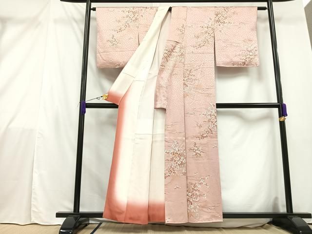 平和屋着物○上質な小紋 舞桜文 簪 金彩 正絹 逸品 DAAW5309ud