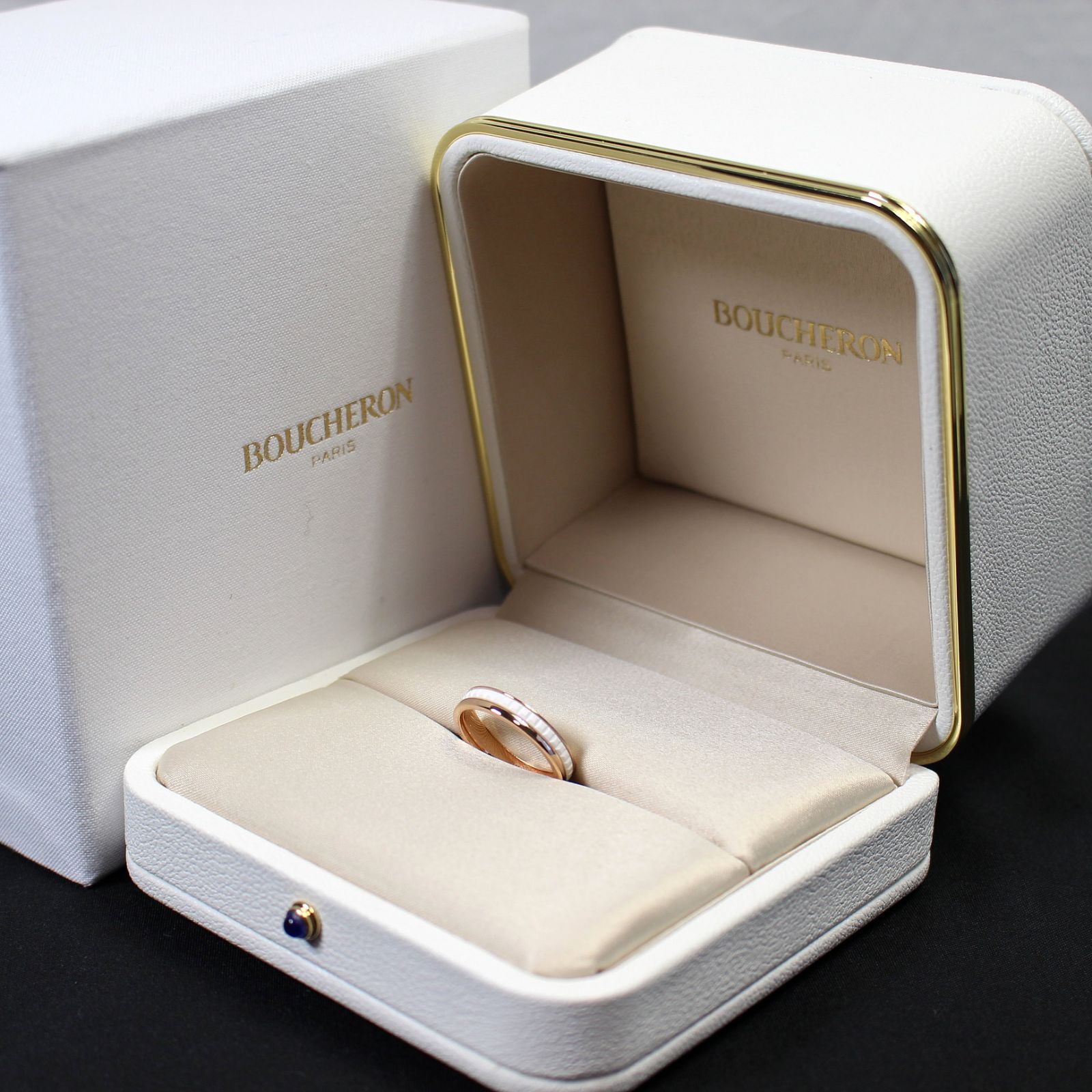美品 ブシュロン BOUCHERON キャトル ラディアント 750 PG セラミック 