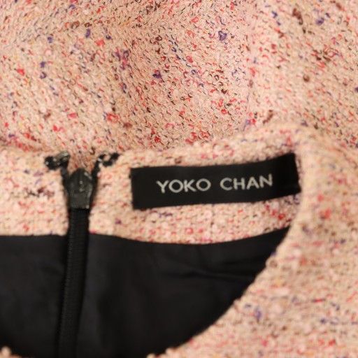 ヨーコチャン YOKO CHAN ツイードバルーンドレス ワンピース ミニ 半袖