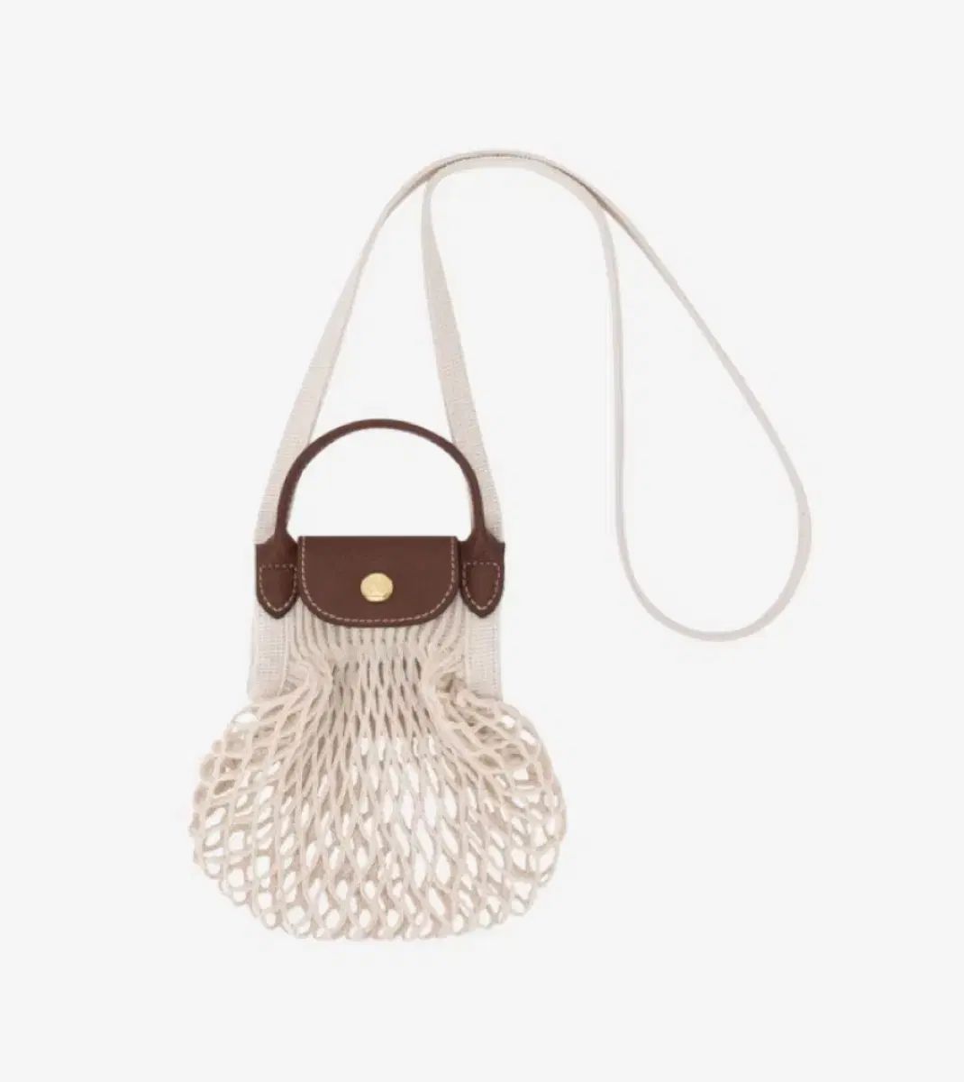 Longchamp ロンシャン または ル プリアージュ 切り身 クロスボディバッグ ネットバッグ XS