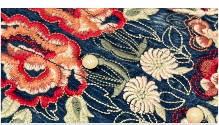 花刺繍 エスニックな